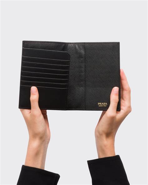 prada passport cover price|Black Saffiano Leather Passport Holder .